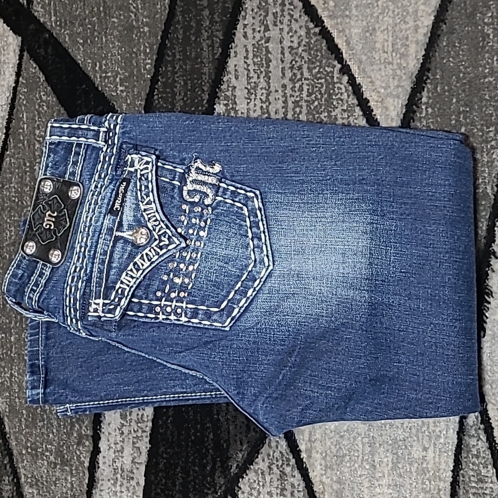 MISS ME RHINESTONES EASY CAPRI DENIM JEAN